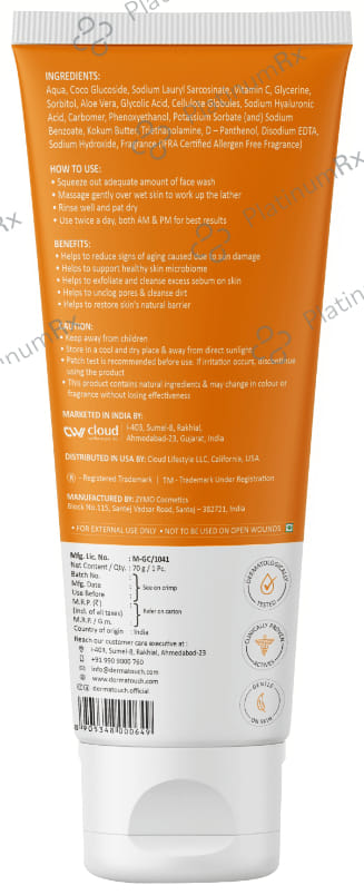 Dermatouch Vitamin C 3% Face Wash 70gm