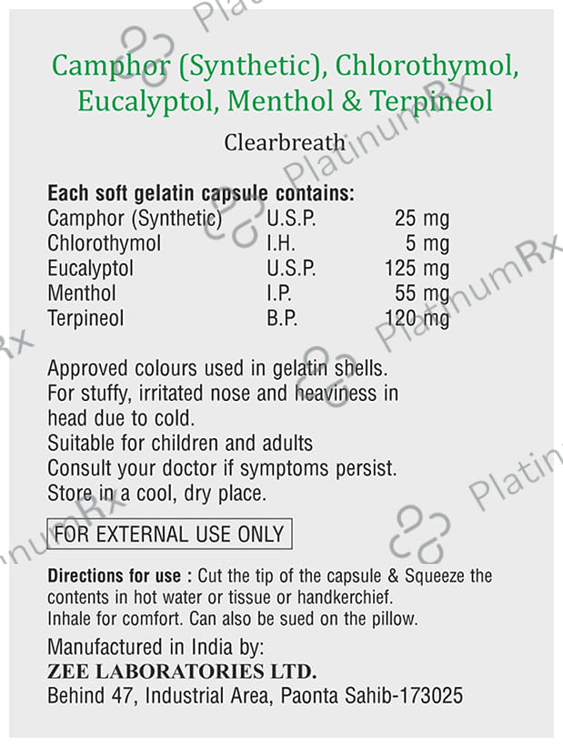 Clearbreath Inhalant Capsule 10s