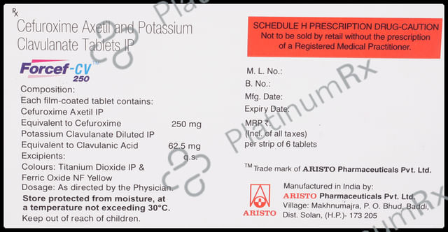 Forcef CV 250/62.5mg Tablet 6s