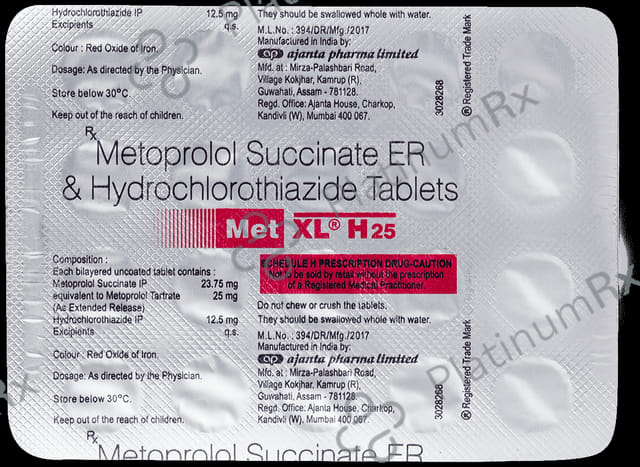 Met XL H 12.5/25mg ER Tablet 20s