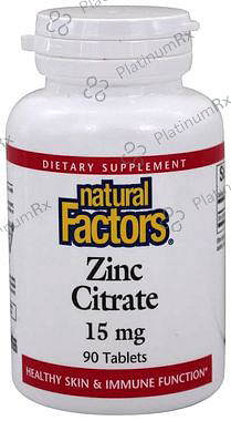 Natural Factors Zinc Citrate 15mg Tablet