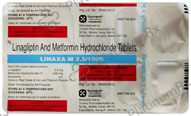 Linaxa M 2.5/1000mg Tablet 10s