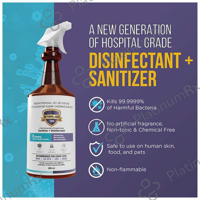 Sterloc Sanitizer + Disinfectant (500ml Each) 1 Bottle