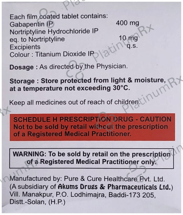 Gabagram 400/10mg NT Tablet 10s