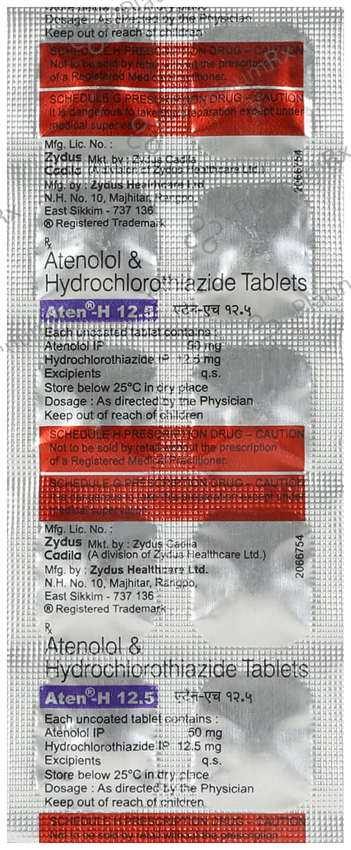 Aten H 50/12.5mg Tablet 10s