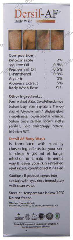 Dersil AF Body Wash 100ml