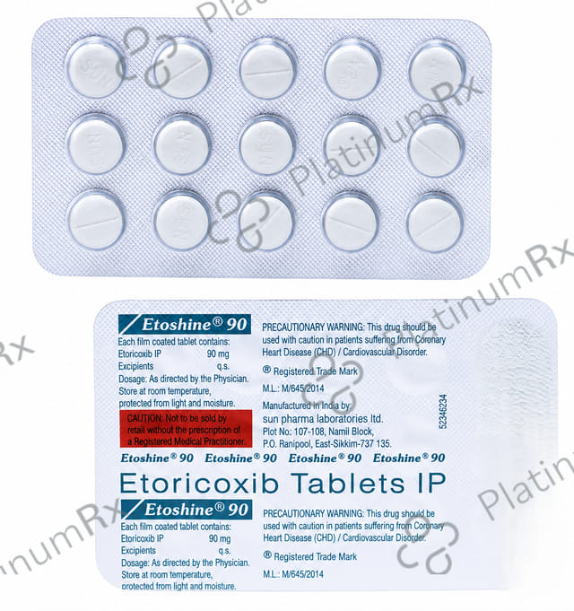 Etoshine 90mg Tablet 15s