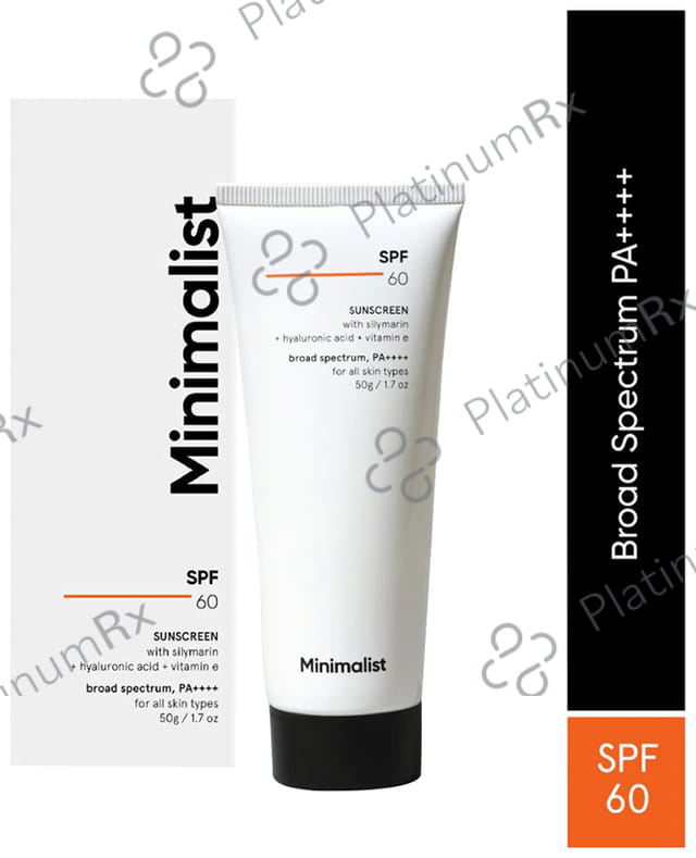 Minimalist SPF 60 PA++++ Sunscreen No Whitecast 50gm
