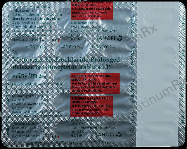 Amaryl M 2/500mg Tablet PR 20s