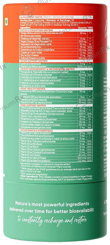 Wellbeing Nutrition Slow Multi for Him 50+ - With Ginkgo Biloba & Lutein for Energy & Performance - Capsule