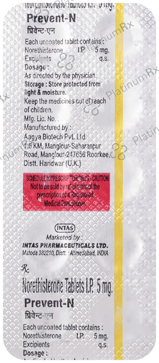 Prevent N 5mg Tablet 10s