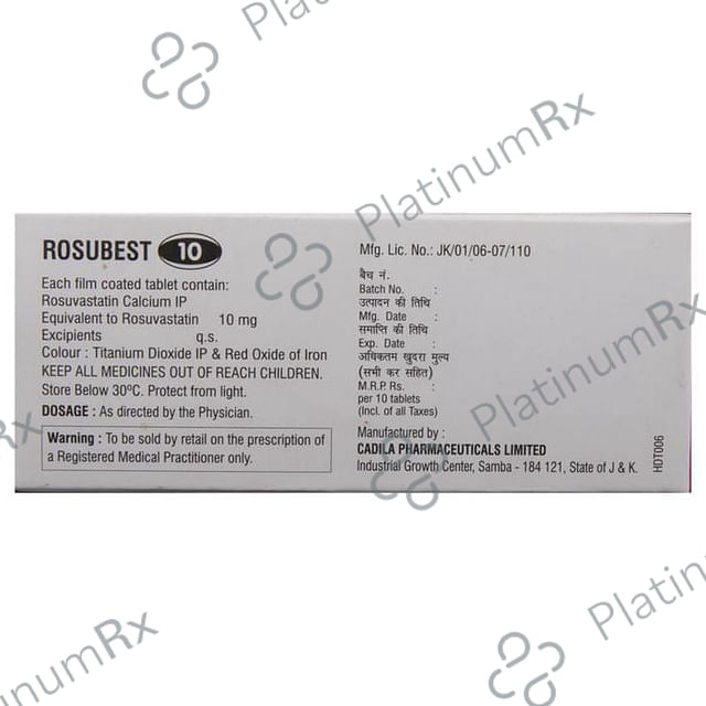 Rosubest 10mg Tablet 10s
