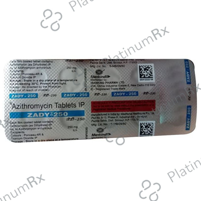 Zady 250mg Tablet 10s