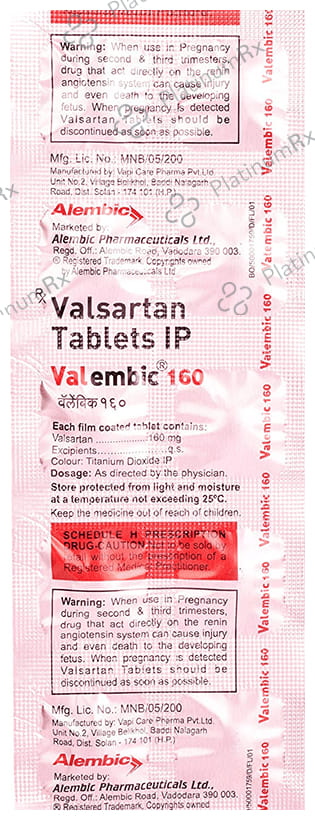 Valembic 160mg Tablet