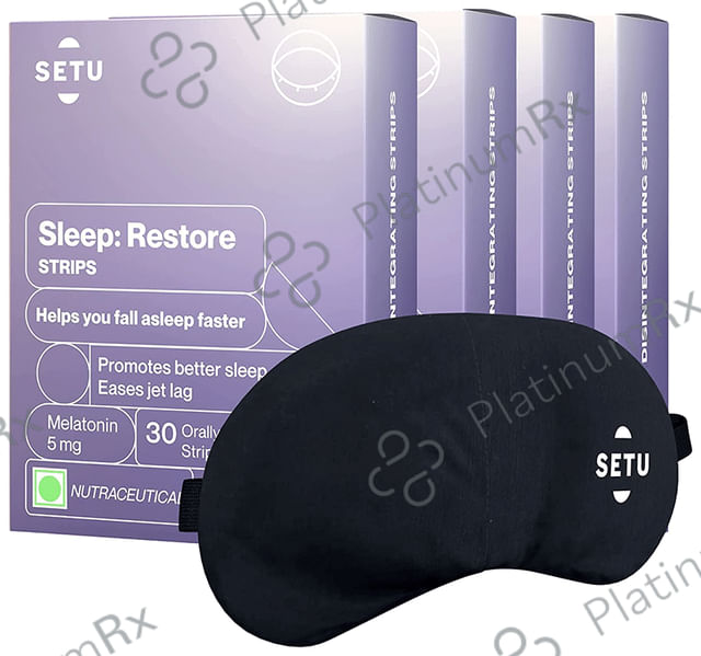Setu Sleep: Restore Melatonin Strips (30 Each) with Eye Mask 5 units