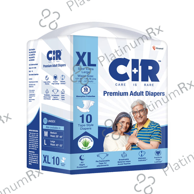 CIR Premium Adult Unisex Diaper Size XL 10s