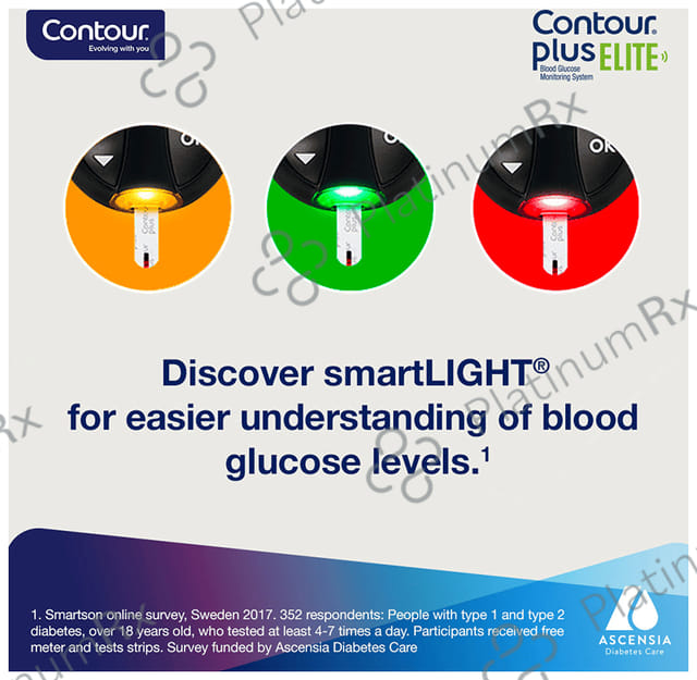 Contour Plus Elite Blood Glucose Monitoring System (Blood Glucose Test Strips Free) 1s