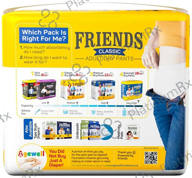Friends Classic Adult Dry Pant Diaper XXL 10s