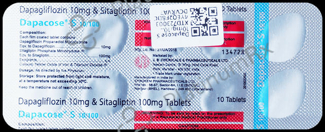 Dapacose S 10/100mg Tablet 10s