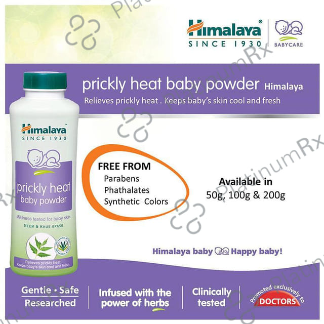 Himalaya Prickly Heat Baby Powder Neem & Khus Grass