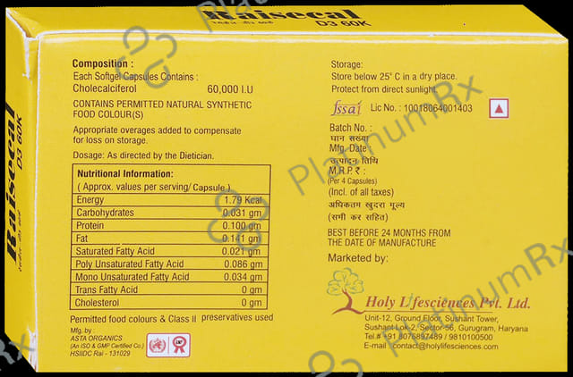 Raisecal D3 60K Softgel Capsule