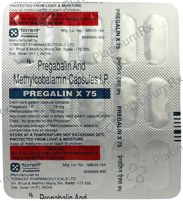 Pregalin X 75 Capsule 15 capsules