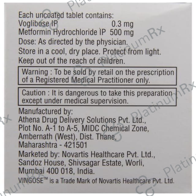 Vingose Met 0.3/500mg Tablet