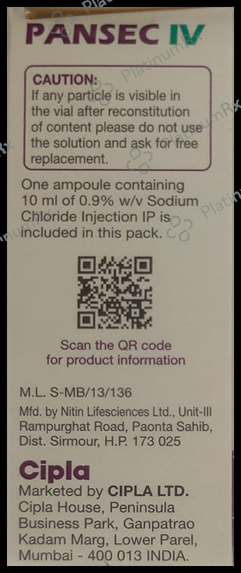 Pansec 40mg Injection 10ml
