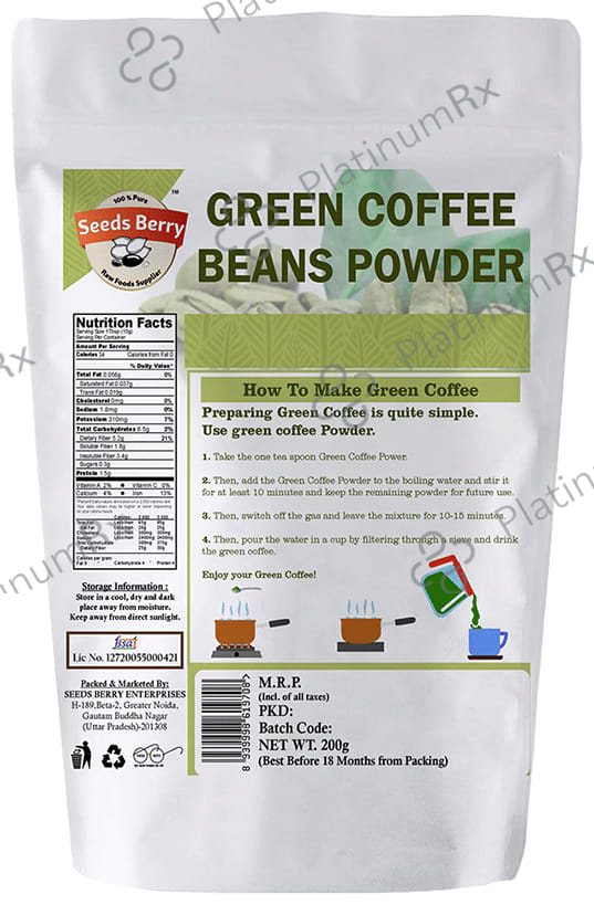 Seeds Berry Green Coffee Beans Powder