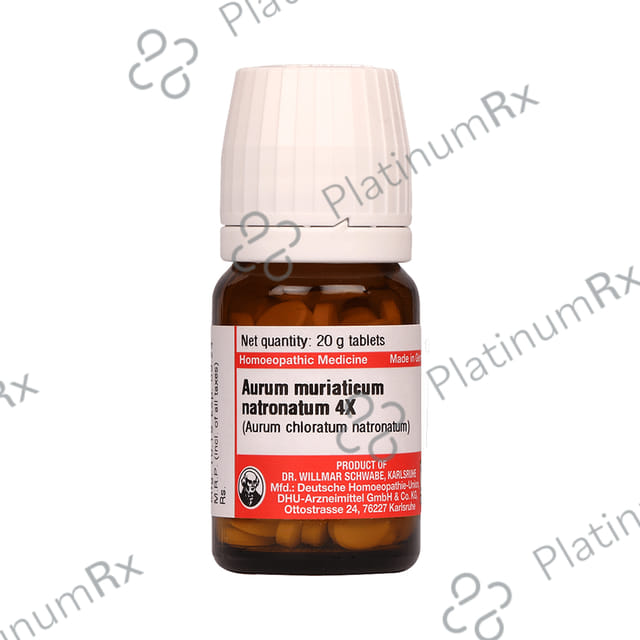 Dr Willmar Schwabe Germany Aurum Muriaticum Natronatum Trituration Tablet 4X