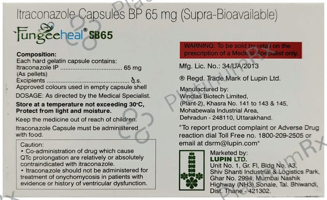Fungeeheal SB 65mg Capsule