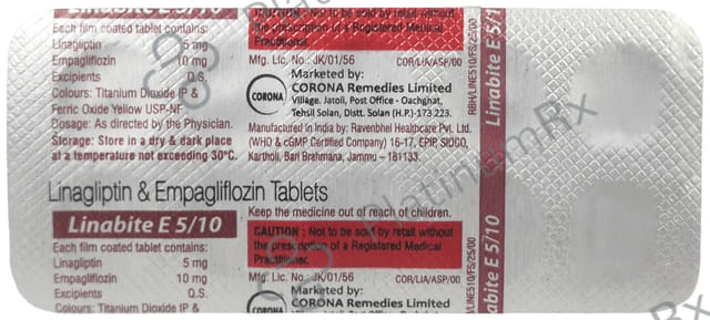 Linabite E 5/10mg Tablet 10s
