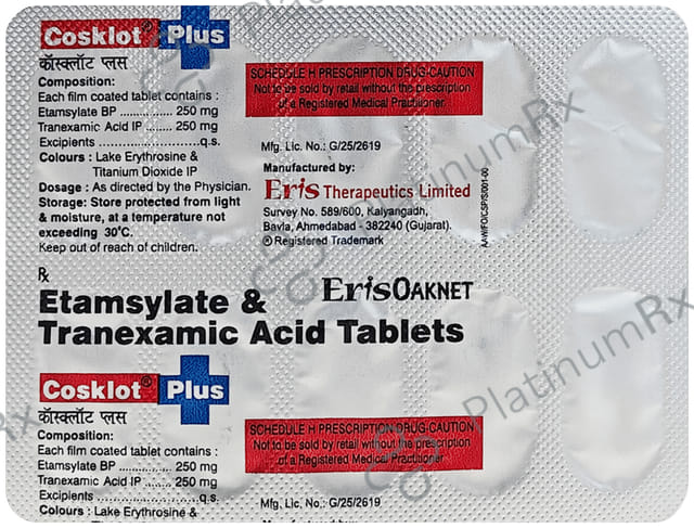 Cosklot Plus 250/250mg Tablet 10s