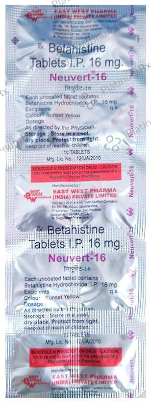 Neuvert 16mg Tablet 10s