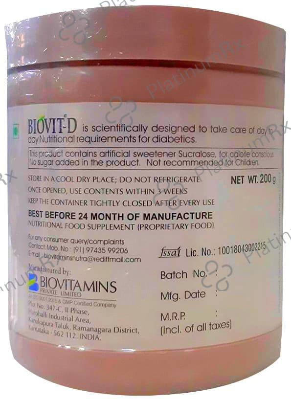 Biovit D Flavour Chocolate Flavour Powder 200gm