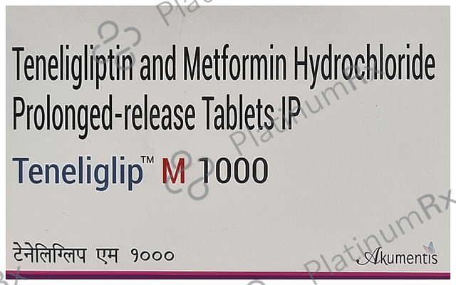 Teneliglip-M 1000mg/20mg Tablet