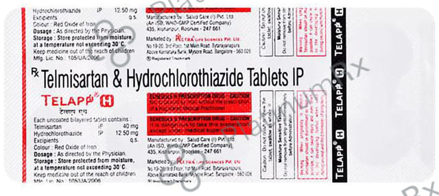 Telapp H 40/12.5mg Tablet 10s