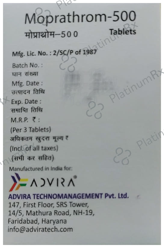 Moprathrom 500mg Tablet 3s