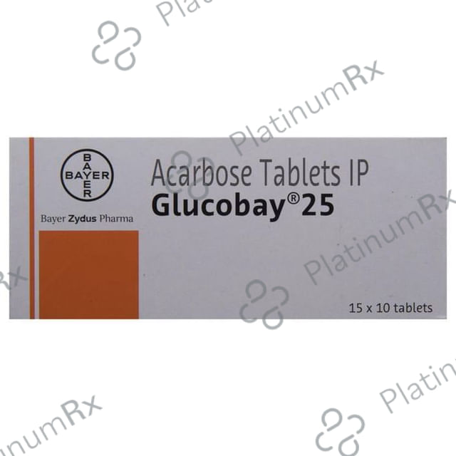 Glucobay 25mg Tablet 10s
