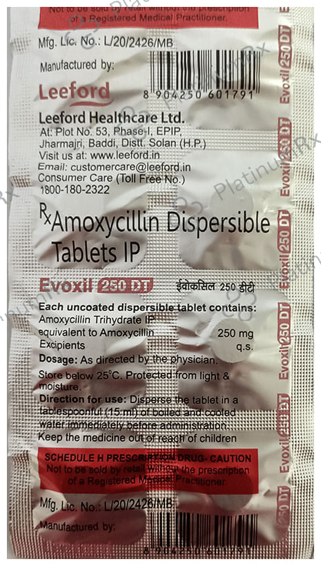 Evoxil 250 DT Tablet