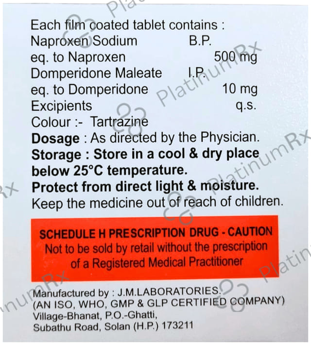 Naprofix 10/500mg D Tablet 10s