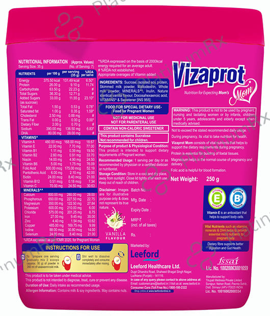Vizaprot Mom Powder Vanilla