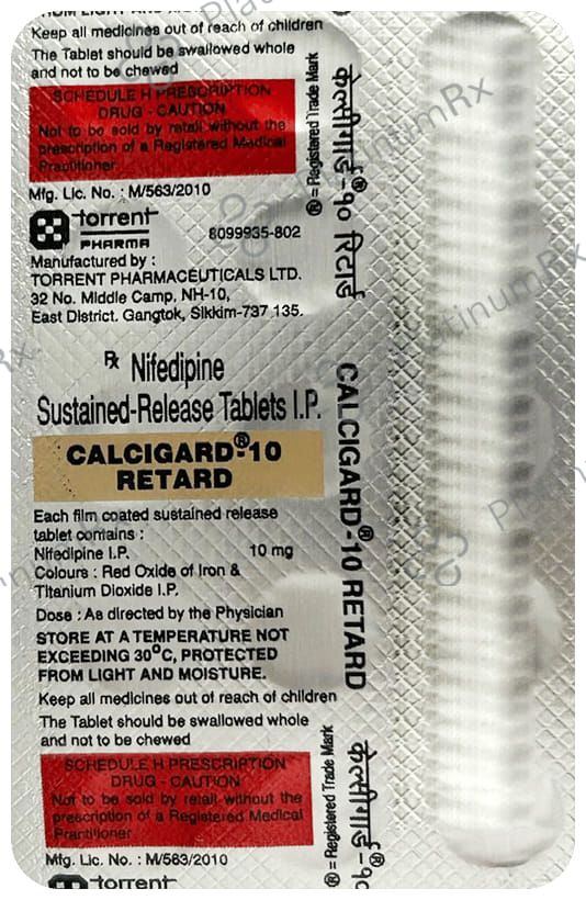 Calcigard Retard 10mg Tablet 15s