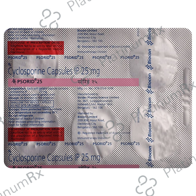 Psorid 25mg Capsule 5s