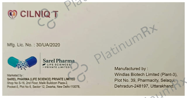 Cilniq 10/40mg T Tablet 15s