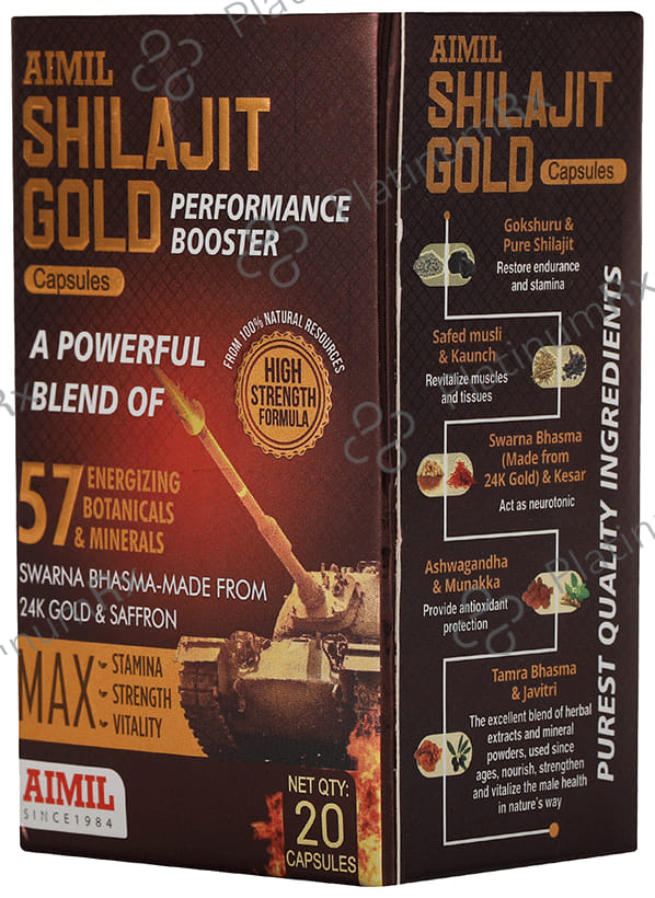 Aimil Shilajit Gold Performance Booster Capsule 20s