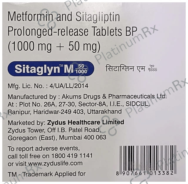 Sitaglyn M 50/500mg Tablet PR 10s