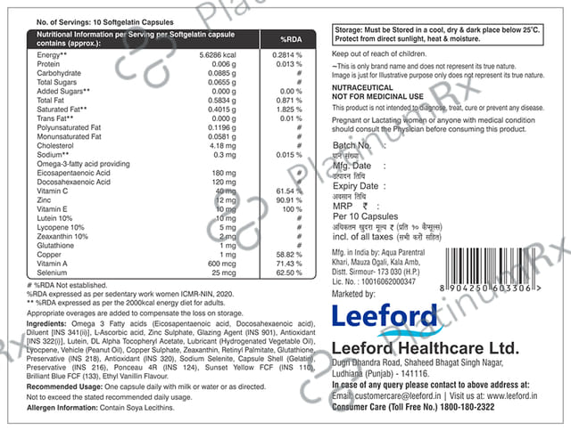 Leeford Actisight Softgel Capsule
