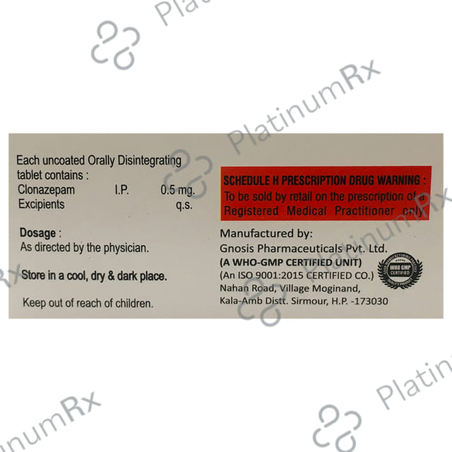 Klowin 0.5mg Tablet MD