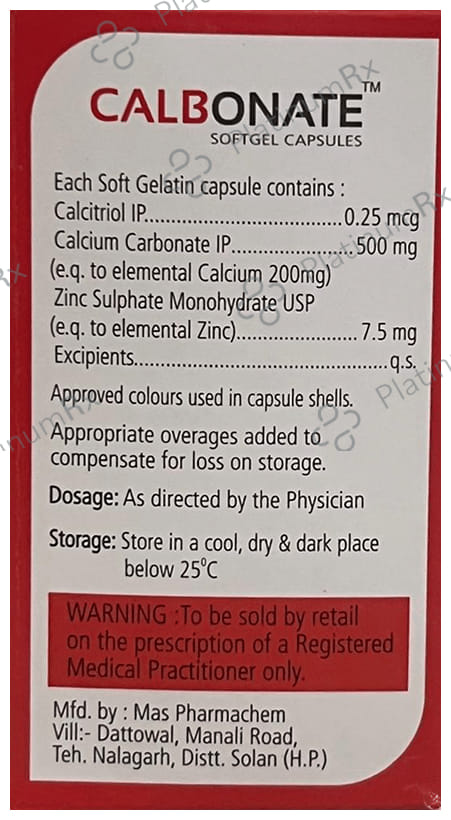 Calbonate Softgel Capsule